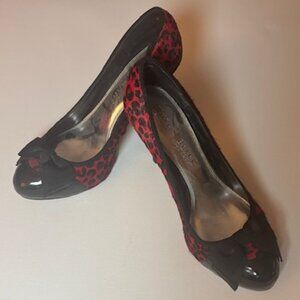 White House Black Market Leopard Print Heels - Size 9